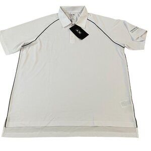 Adidas ClimaLite Golf Polo Shirt XL White Short Sleeve Hereaus Division Logo